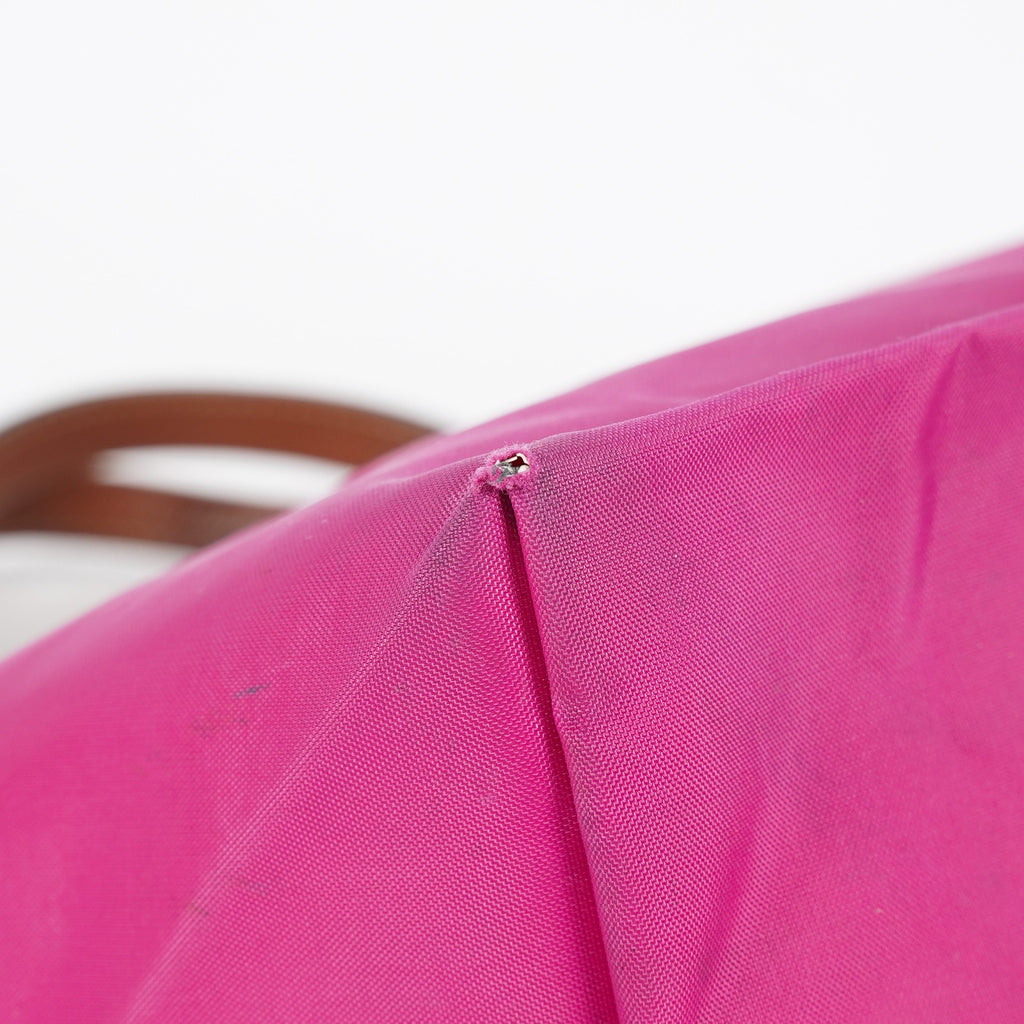 Longchamp Le Pliage Top Handle Tote 30cm Pink Nylon Used Handbag 08E17495007