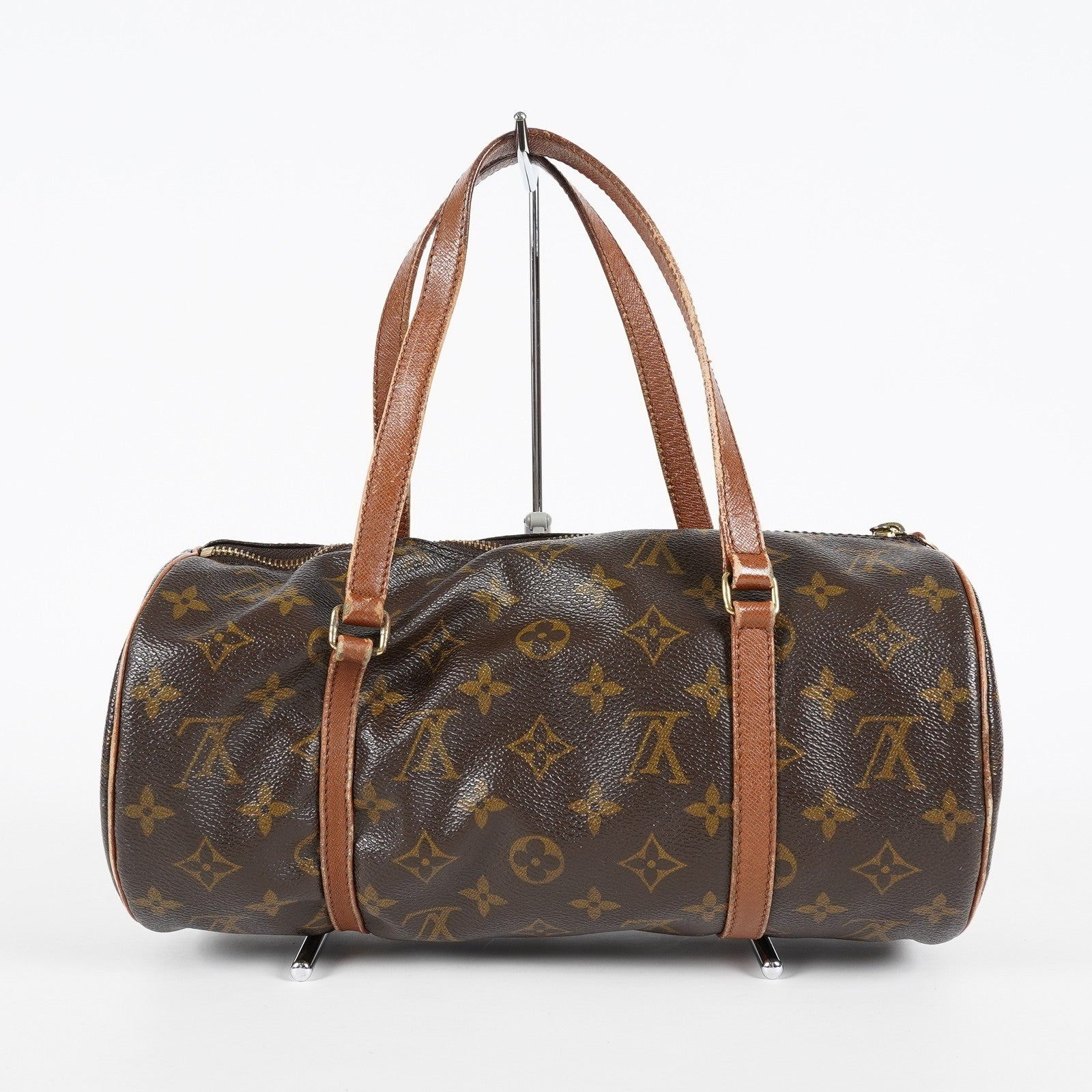Louis Vuitton Papillon 26 Monogram Canvas Barrel Bag Brown M51385 07A202688424