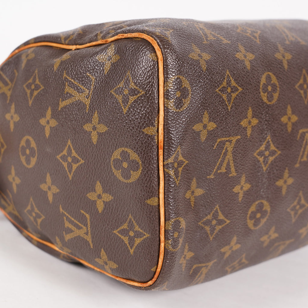 Louis Vuitton Speedy 25 M41528 Monogram Canvas Boston Handbag Brown 07A096978405