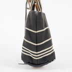 Chanel Coco Canvas Leather 2WAY Tote Bag 40cm Navy Used Vintage 07E019020027