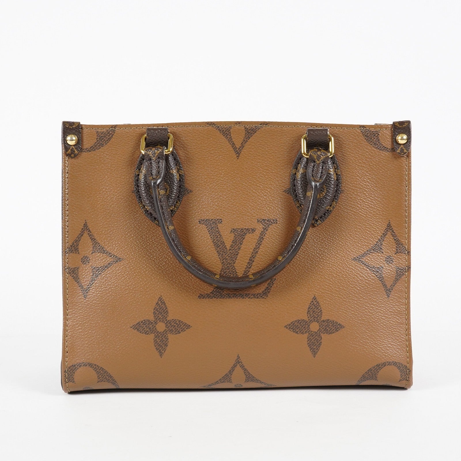 Louis Vuitton OnTheGo PM Monogram Reverse Canvas Tote M46373 Brown 07E0920130030