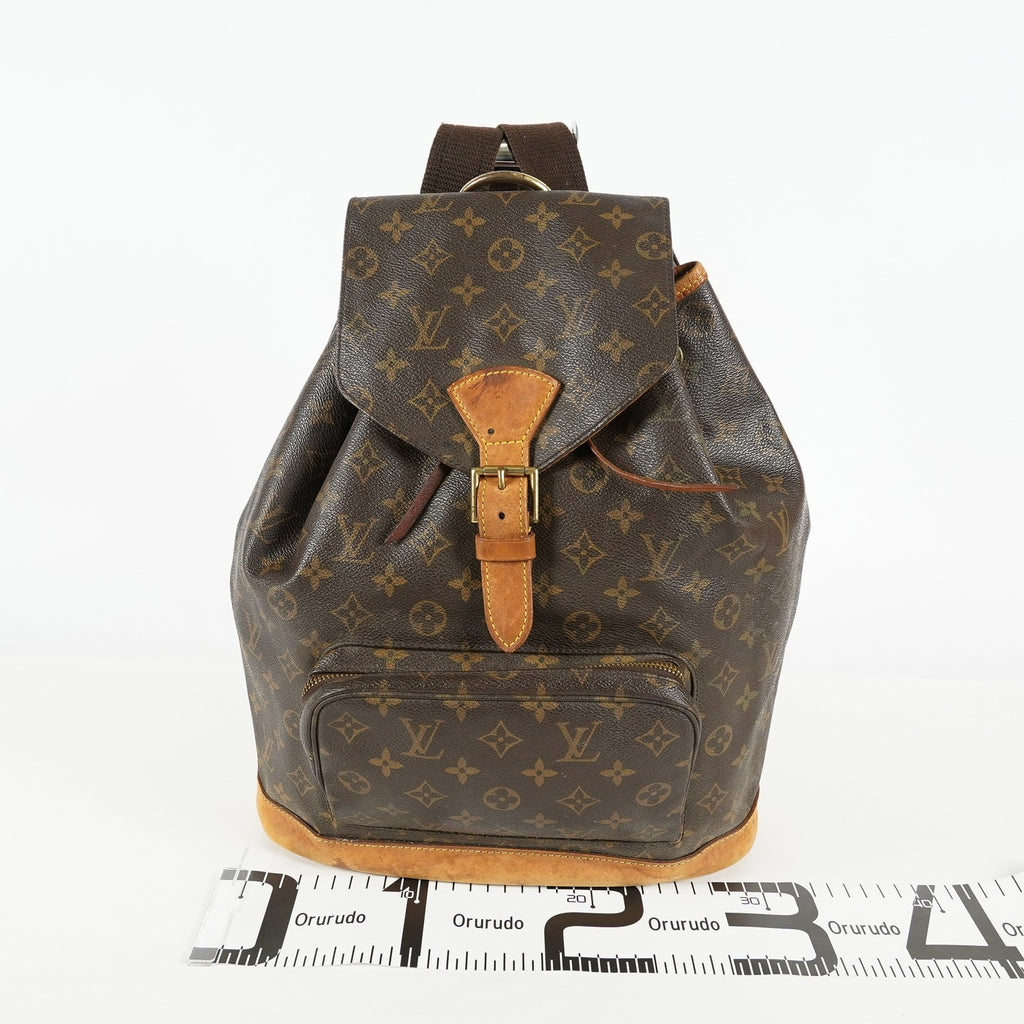 Louis Vuitton Montsouris GM M51135 Monogram Canvas Brown Backpack 09E134510011