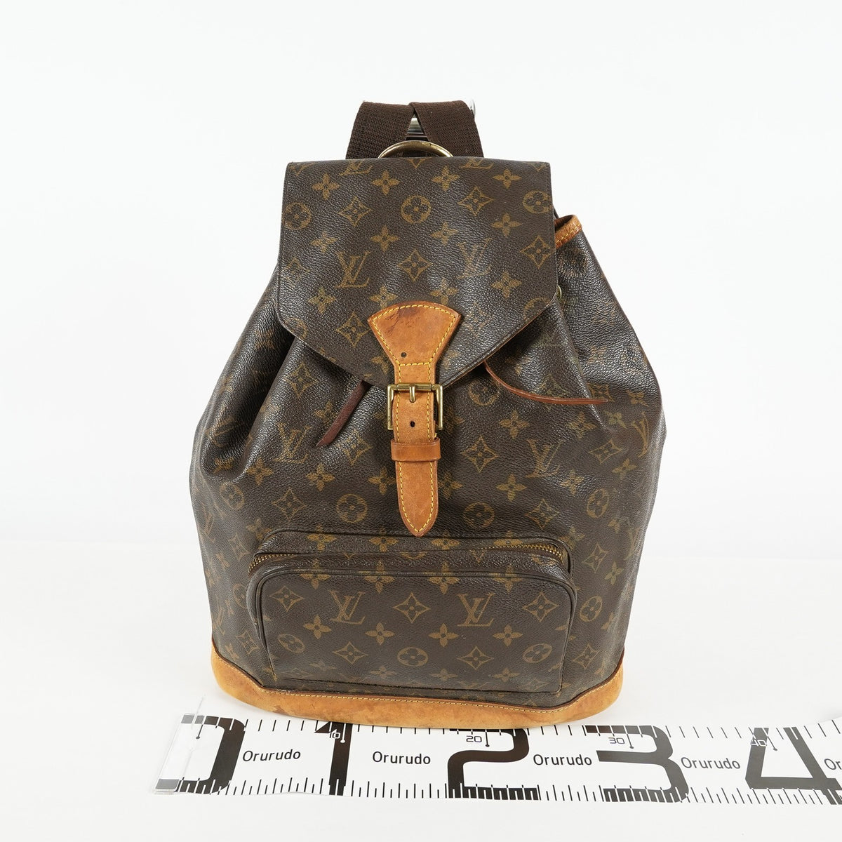 Louis Vuitton Montsouris GM M51135 Monogram Canvas Brown Backpack 09E134510011