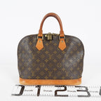 Louis Vuitton Alma PM Hand Bag Monogram Canvas Brown M51130 Used 08E032750006