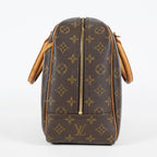 Louis Vuitton Monogram Deauville M47270 Hand Bag Brown Used Vintage 07A082288024