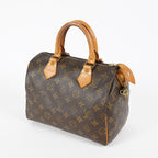 Louis Vuitton Monogram Speedy 25 Handbag M41528 Brown Vintage Used 07E037150029