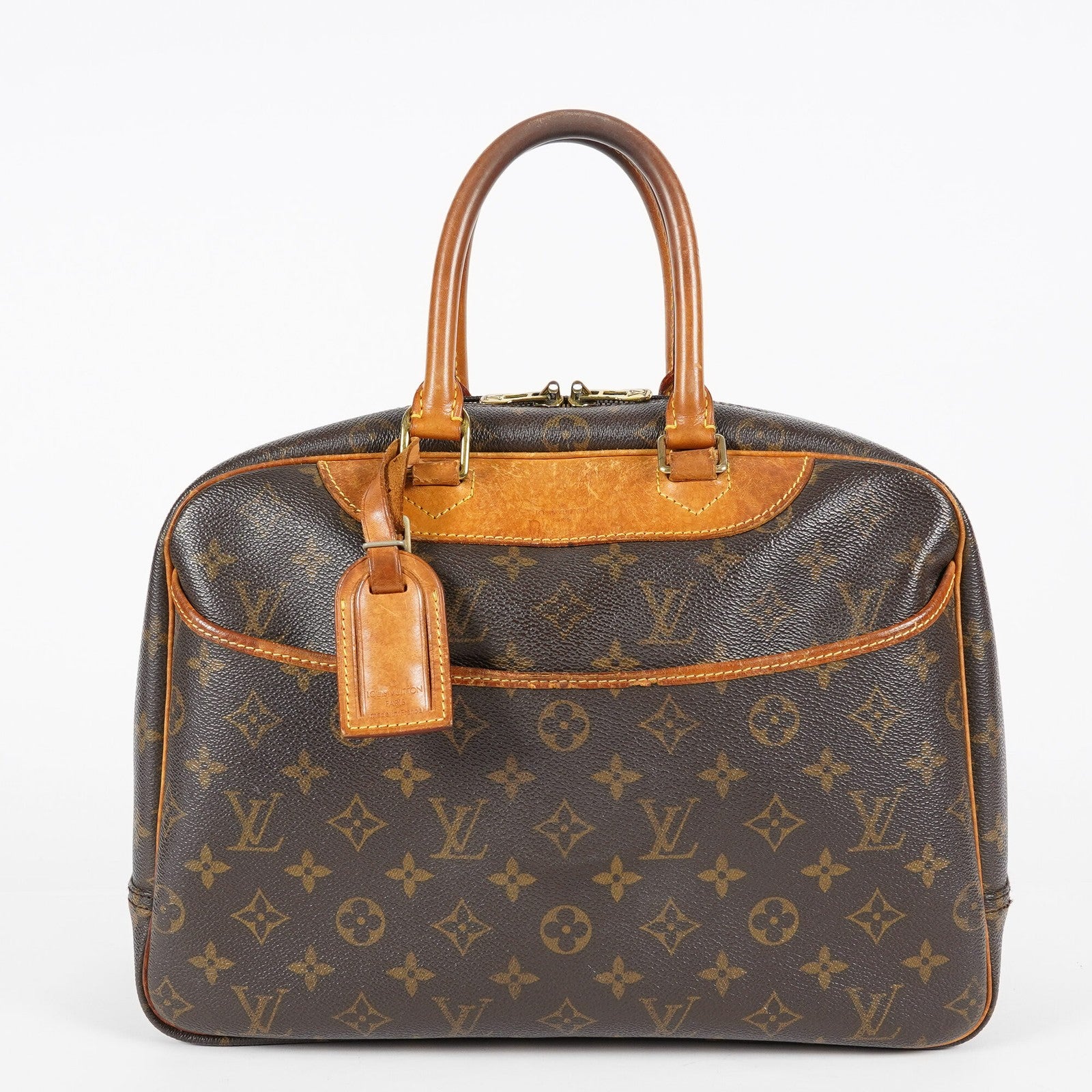 Louis Vuitton Deauville Monogram Canvas Brown Handbag M47270 Used 07E132640030