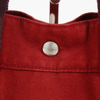Hermes Fourre Tout GM Tote Bag Brick Red Canvas Used Vintage Women 07E16715009
