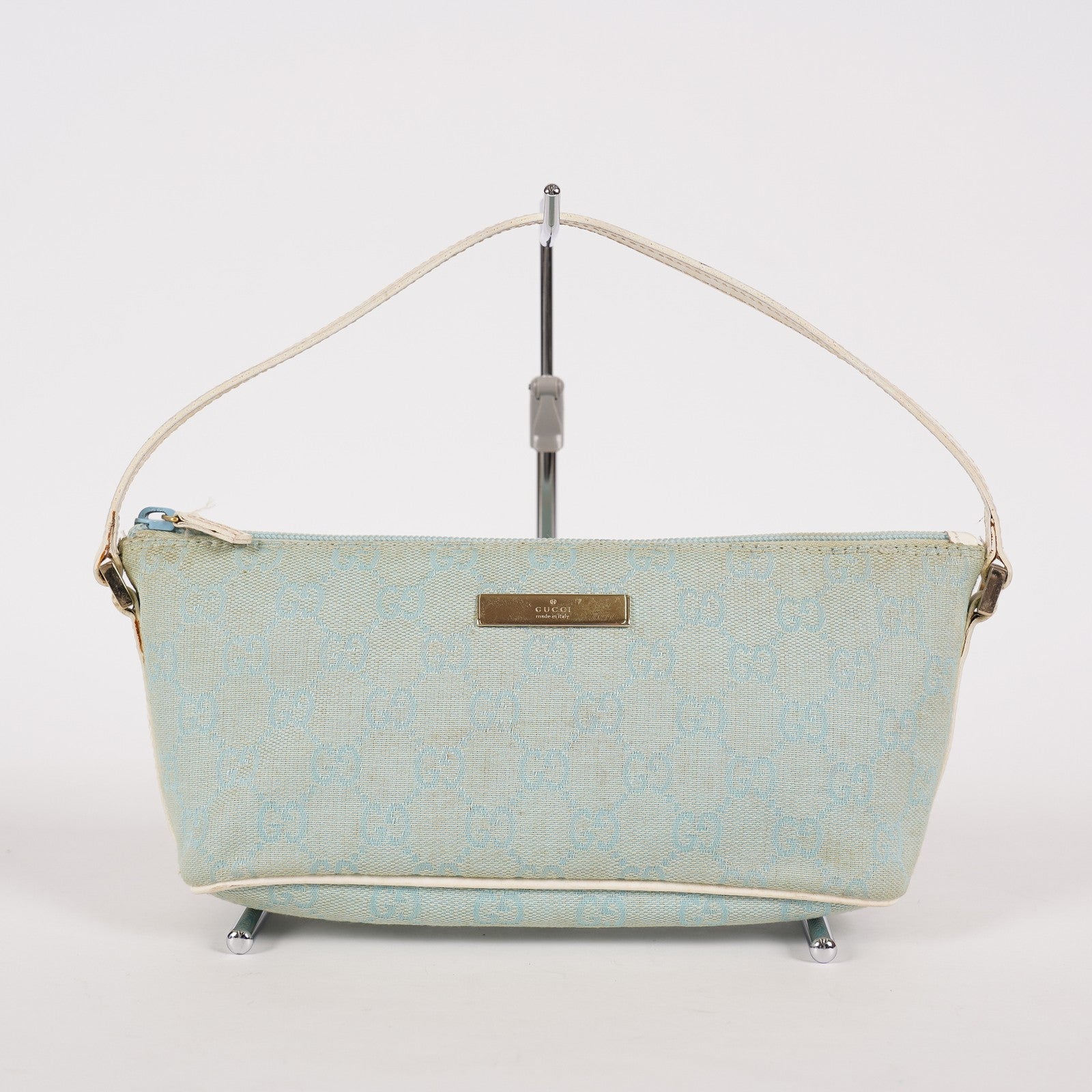 Authentic Louis Vuitton Monogram Denim Pochette M83532 Shoulder Bag 06E272090023