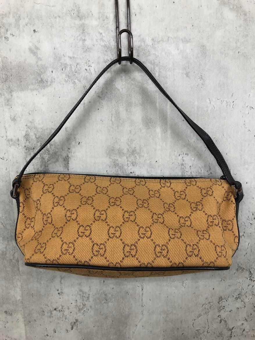 GUCCI GG Canvas Boat Pochette Hand Bag Beige 07198 214397 Used 08M042008623