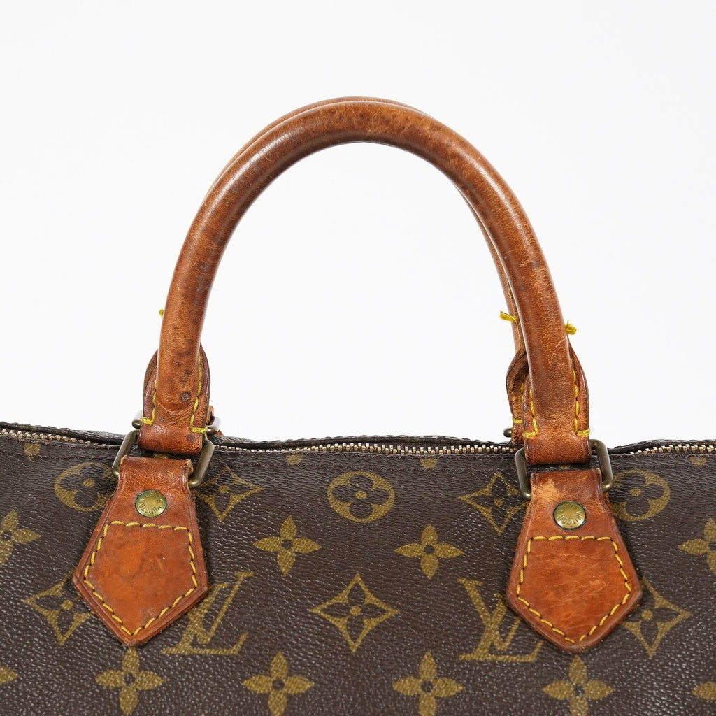 Louis Vuitton Monogram Speedy 30 Boston Handbag Brown Canvas M41526 07E124070030