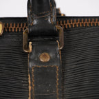LOUIS VUITTON Epi Keepall 50 Boston Bag Black M42962 LV Auth 05E173960016