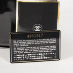 CHANEL CC Logo Chain Shoulder Tote Bag Patent Leather Vintage Black 03E255170011