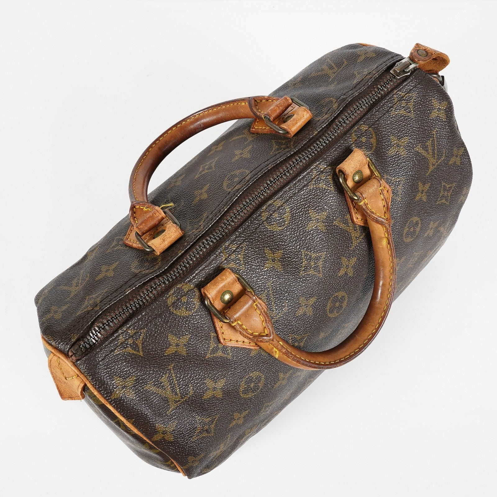 Louis Vuitton Speedy 30 Monogram Canvas Brown Boston Handbag M41526 08E065170002