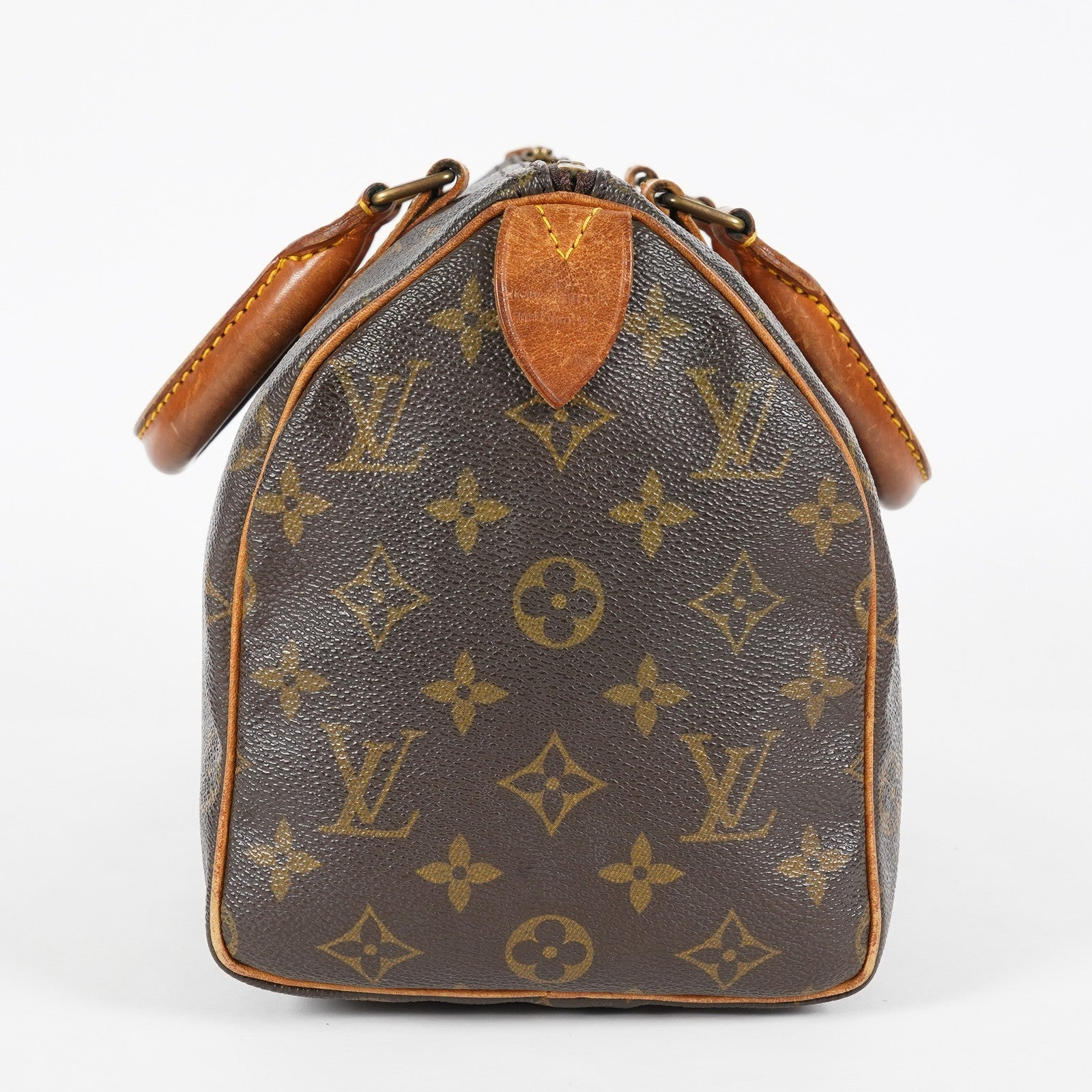 Louis Vuitton Speedy 25 Monogram Canvas Brown Boston Handbag Used 07E295830008