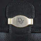 Christian Dior Vintage Leather Shoulder Bag Black Classic Handbag XY230