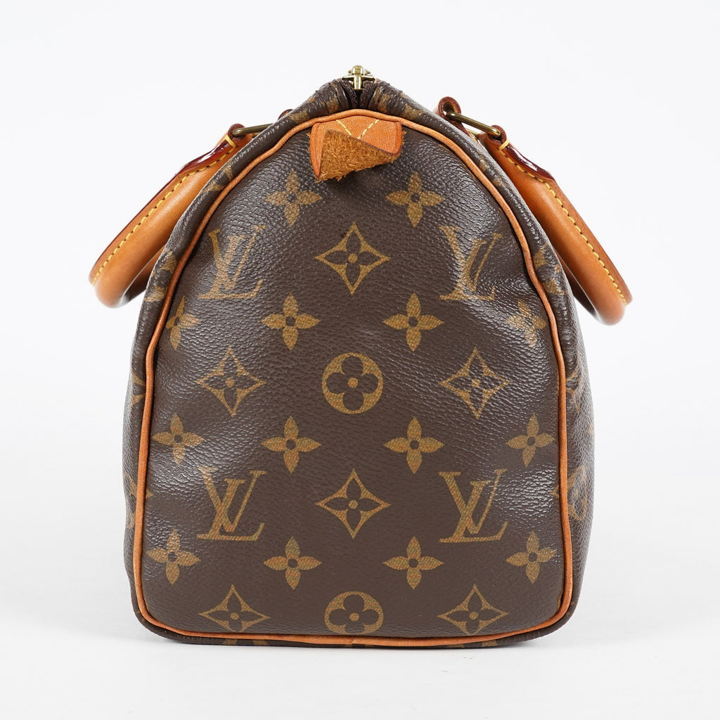 Louis Vuitton Monogram Speedy Handbag Brown Canvas Used M41528 08E2711110007
