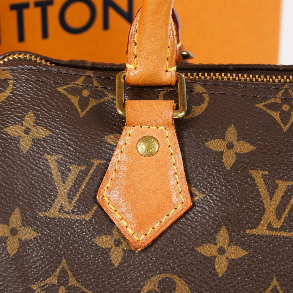 Louis Vuitton Monogram Speedy Handbag Brown Canvas Used M41528 08E2711110007