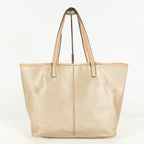 COACH handbag gold beige leather Simple design With  long strap  Tariff included