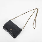 Chanel Caviar Quilted Wallet On Chain WOC Black Crossbody Bag Gold 07E2620790012
