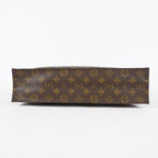 Louis Vuitton M51140 Monogram Sac Plat Tote Bag Brown Canvas Used 08E132310002