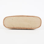 Hermes Bolide Pouch 21 Beige Canvas Leather Cosmetic Pouch Used 08E23495007