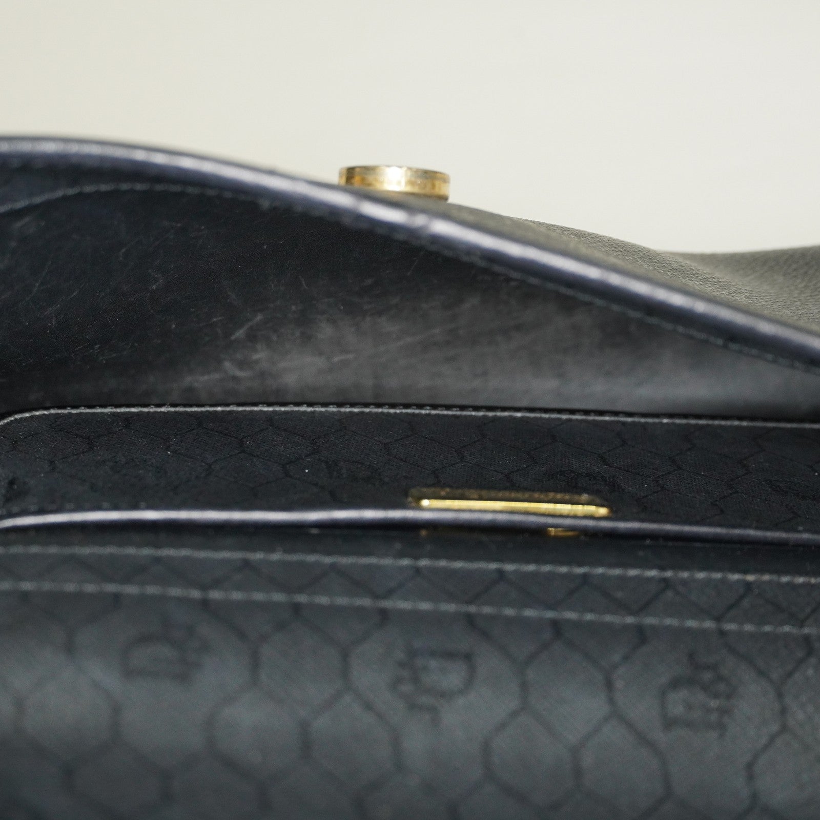 Christian Dior Vintage Leather Shoulder Bag Black Classic Handbag XY230