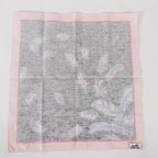 Hermes Carre 45 100% Cotton Napkin, Black with Blue, 03E13825017