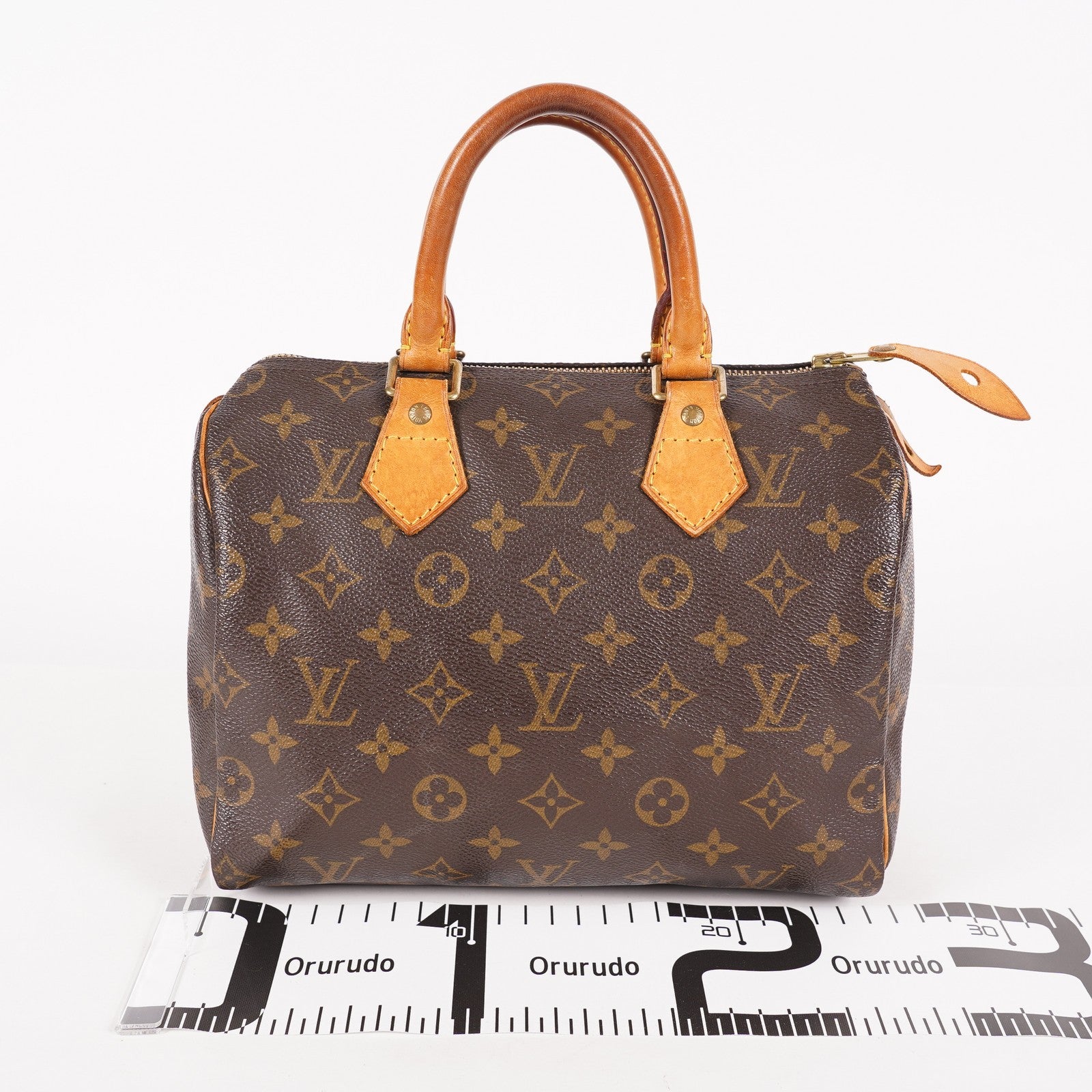 Louis Vuitton Speedy 25 M41528 Monogram Canvas Boston Handbag Brown 07A108008005