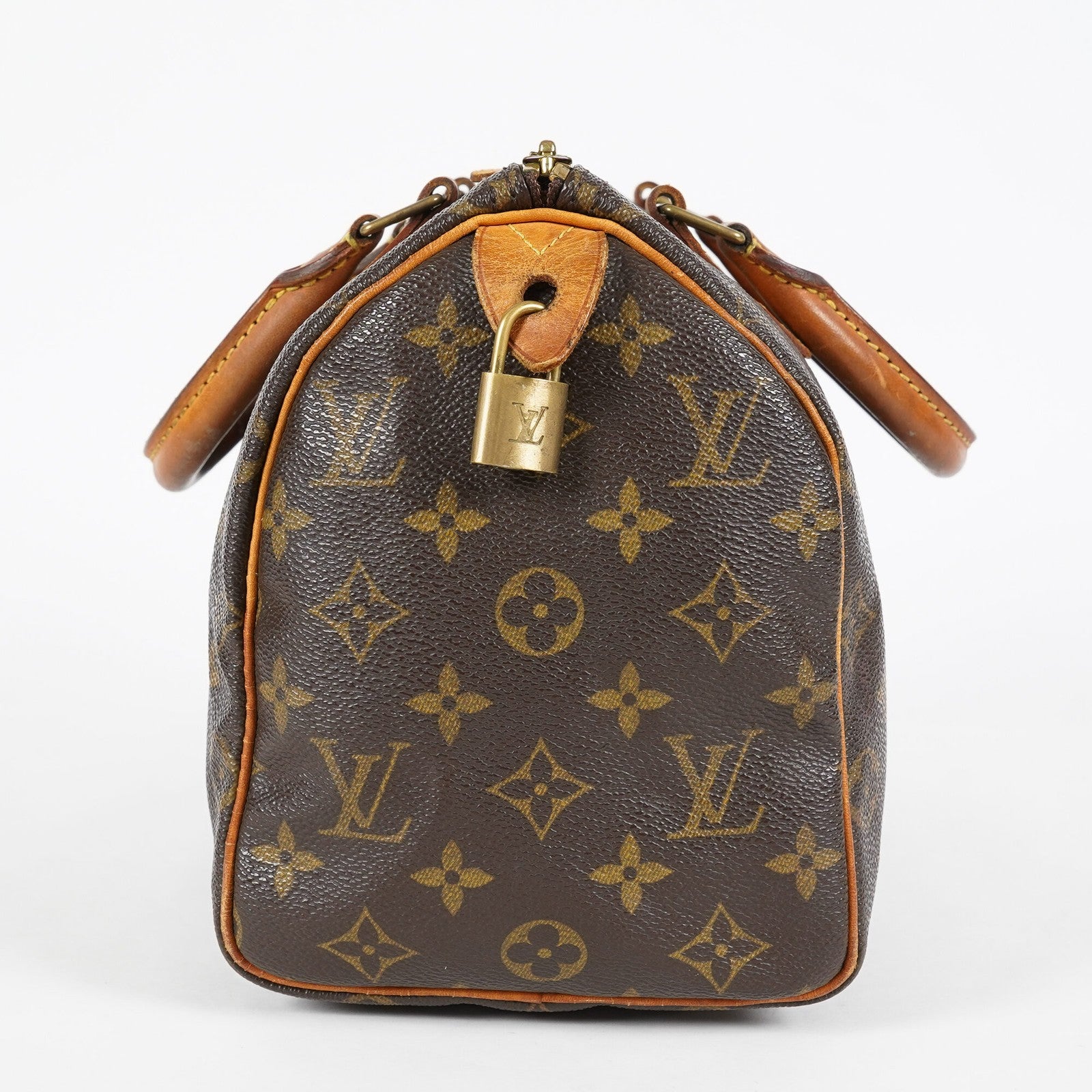 Louis Vuitton Speedy 25 Monogram Brown Handbag M41528 Used Vintage 07E187480012