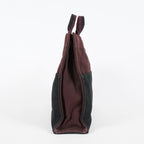 Hermes Fourre-Tout GM Bordeaux Black Canvas Tote Bag Handbag Used 08E06825008
