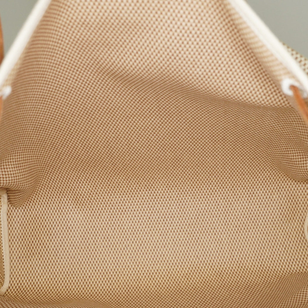 Hermes Herbag MM Toile Canvas Leather Beige 2way Handbag Bag 07E364950012