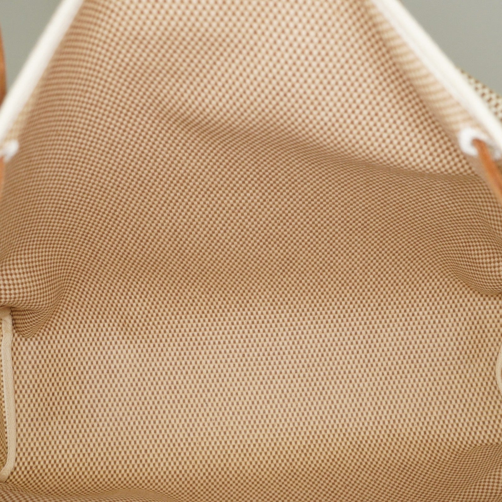 Hermes Herbag MM Toile Canvas Leather Beige 2way Handbag Bag 07E364950012