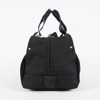 CHANEL Sports Line Boston Bag 40cm Black Canvas Used Vintage Duffle 07E186930027