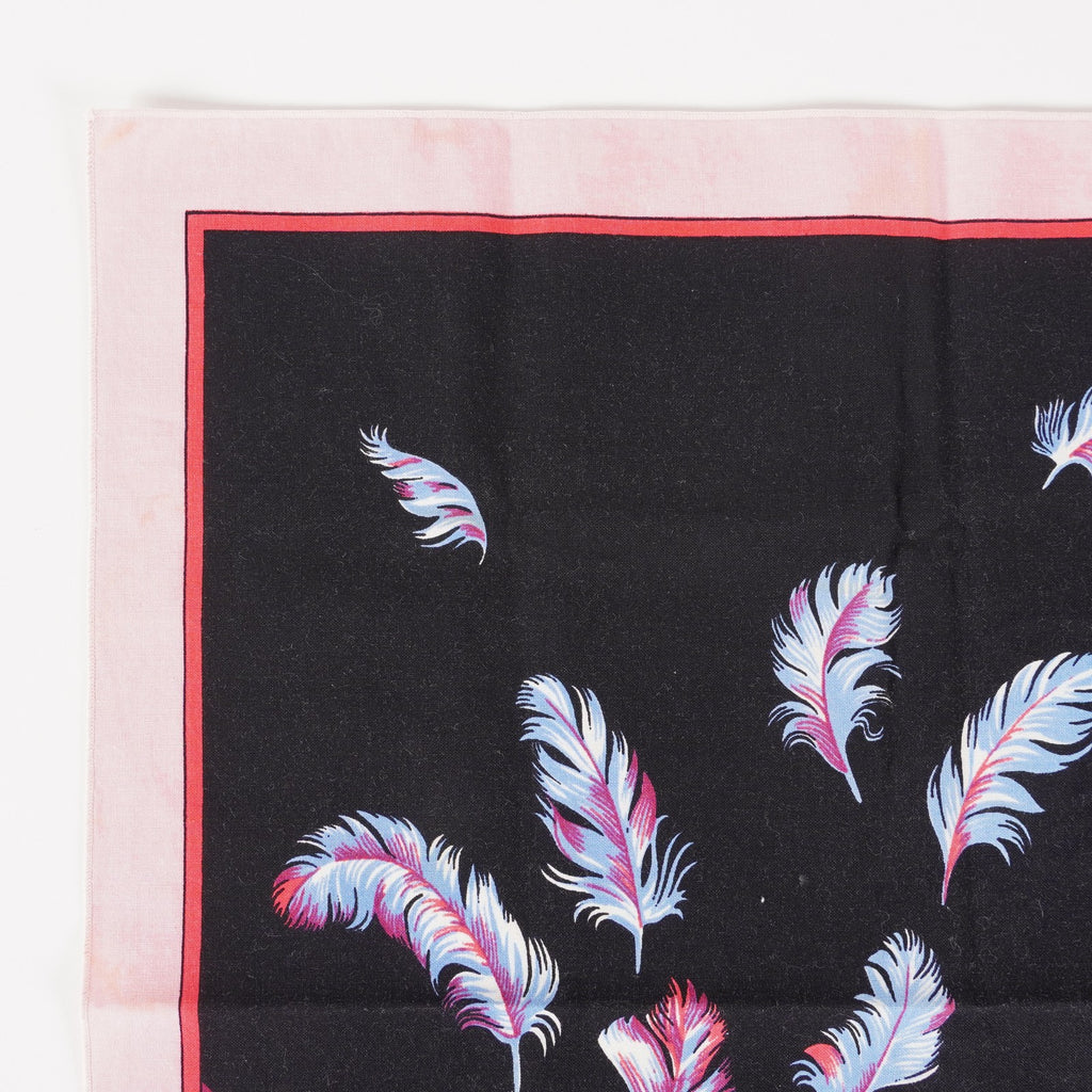 Hermes Carre 45 100% Cotton Napkin, Black with Blue, 03E13825017