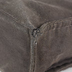 HERMES Herline Tote MM Gray H Pattern Canvas Handbag Authentic 08E35825010