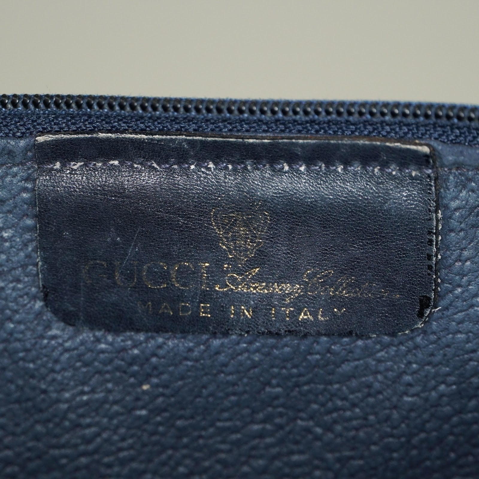 GUCCI Vintage Sherry Line GG Canvas Mini Boston Bag Navy Web 08E393190010