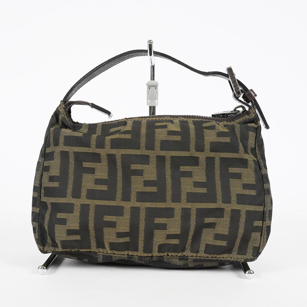 Fendi Zucca Accessory Pouch Shoulder Bag Brown Canvas Used 08E092420008