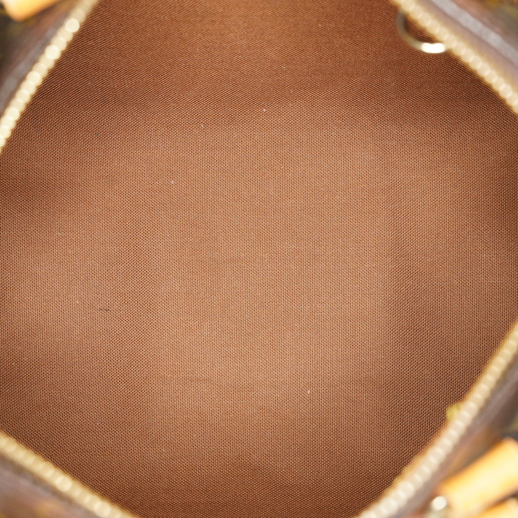 Louis Vuitton Monogram Speedy 25 Handbag M41528 Brown Vintage Used 07E037150029