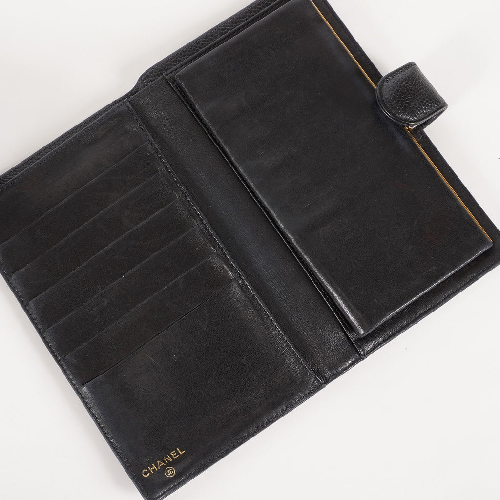 Chanel Black Calfskin Long Wallet Purse 02A052516805