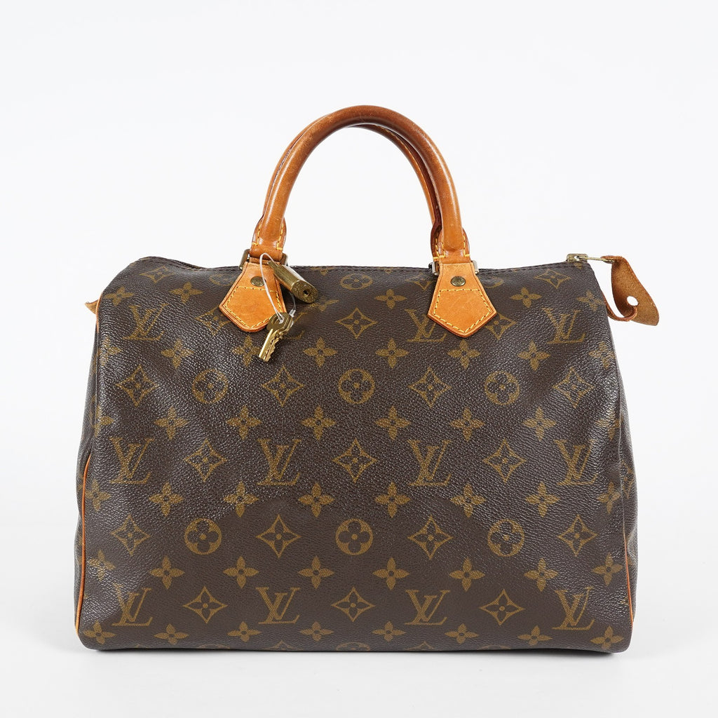 Louis Vuitton Monogram Speedy 30 Boston Handbag Brown Canvas M41526 07E067040029