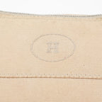 Hermes Bolide Pouch 21 Beige Canvas Leather Cosmetic Pouch Used 08E23495007