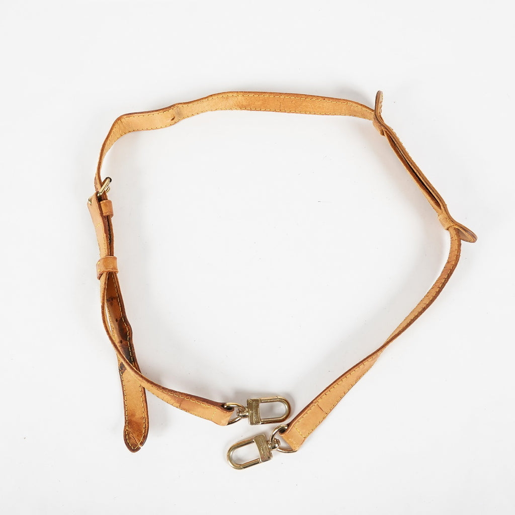 Auth Louis Vuitton Vachetta Leather Shoulder Strap Adjustable Tan Vintage XY266