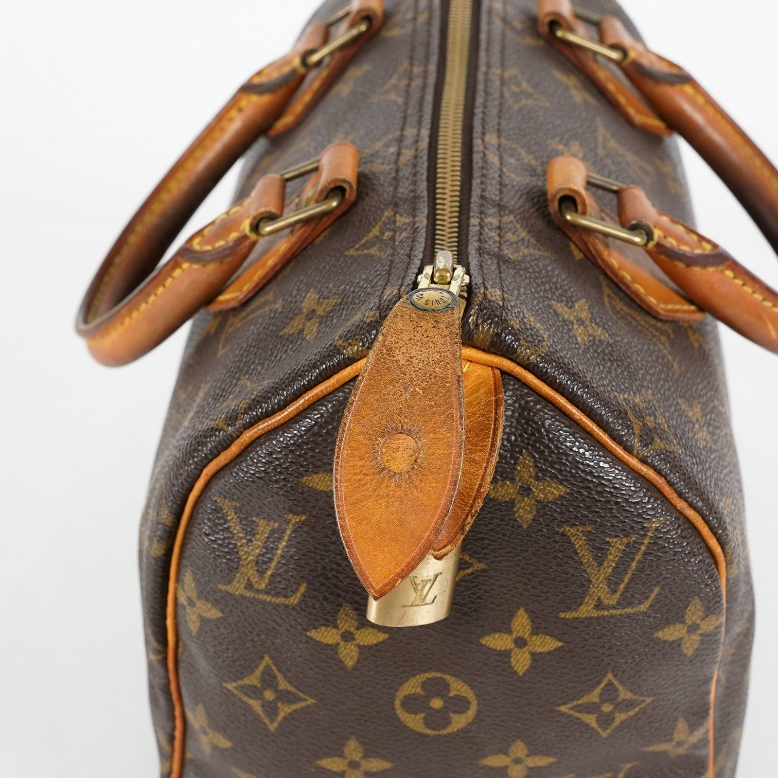 Louis Vuitton Speedy 25 Monogram Brown Handbag M41528 Used Vintage 07E187480012