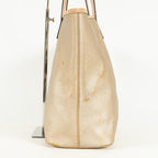 COACH handbag gold beige leather Simple design With  long strap  Tariff included
