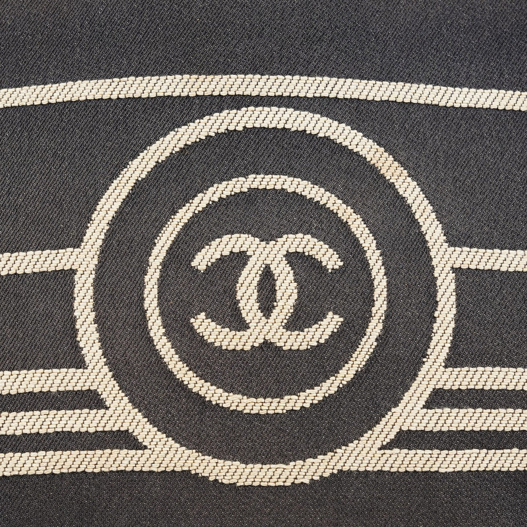 Chanel Coco Canvas Leather 2WAY Tote Bag 40cm Navy Used Vintage 07E019020027