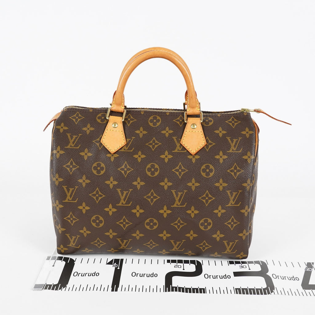 Louis Vuitton Speedy 30 Monogram Canvas Handbag Brown Used M41526 07A188980424