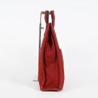 Hermes Fourre Tout GM Tote Bag Brick Red Canvas Used Vintage Women 07E16715009