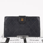 Chanel Authentic Vintage (80s/90s) Black Diamond Wallet 05E571320016