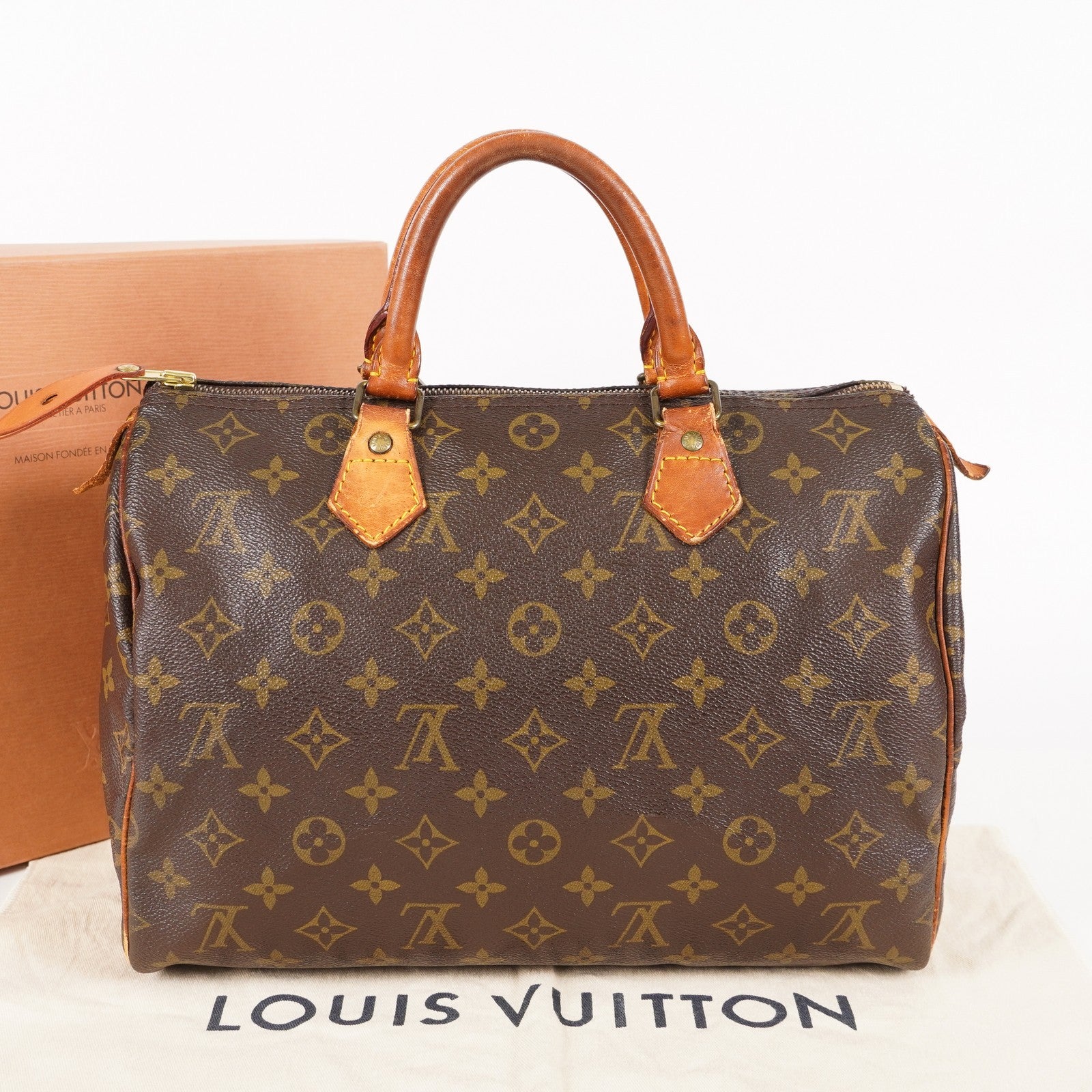 Authentic Louis Vuitton Monogram Speedy 30 Handbag vintage M41526 06E395720002
